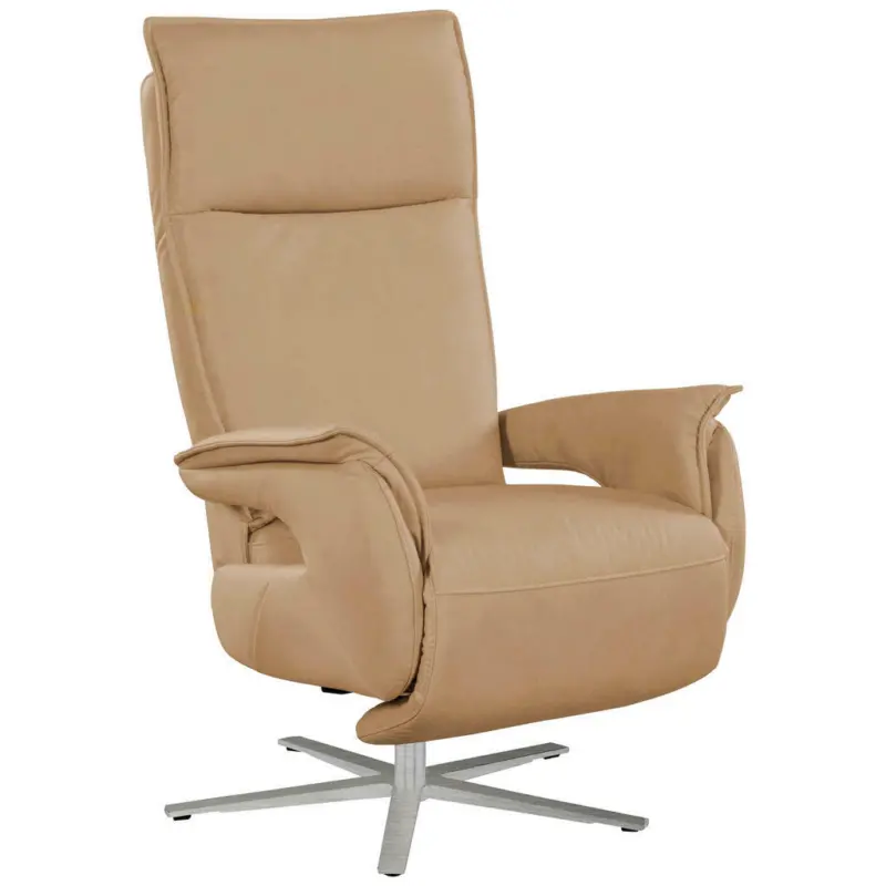 Fernsehsessel in Lederlook (vegan) Beige