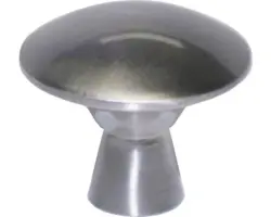 Möbelknopf Ø 27 mm Zamac Edelstahl finish