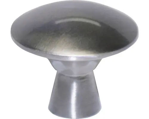 Möbelknopf Ø 27 mm Zamac Edelstahl finish