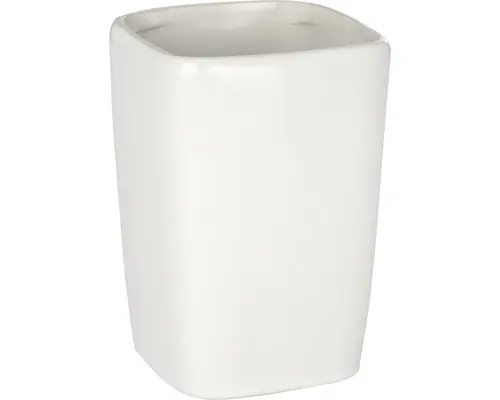 Zahnputzbecher Wenko Faro Keramik weiß