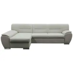 Ecksofa in Flachgewebe Beige
