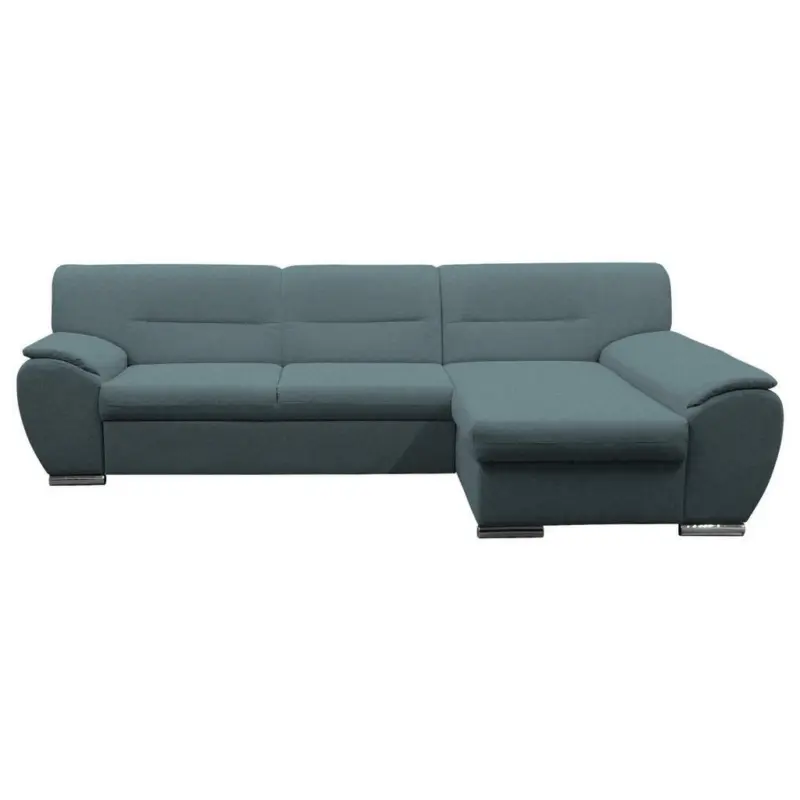 Ecksofa in Flachgewebe Blau