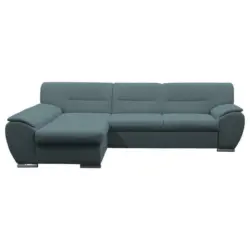 Ecksofa in Flachgewebe Blau
