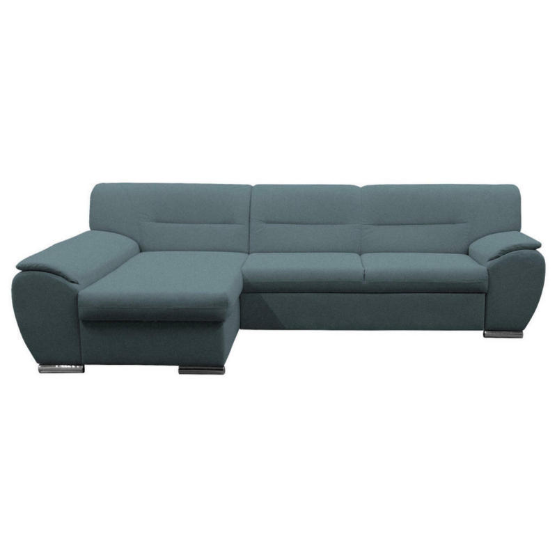 Ecksofa in Flachgewebe Blau