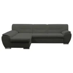 Ecksofa in Flachgewebe Grau