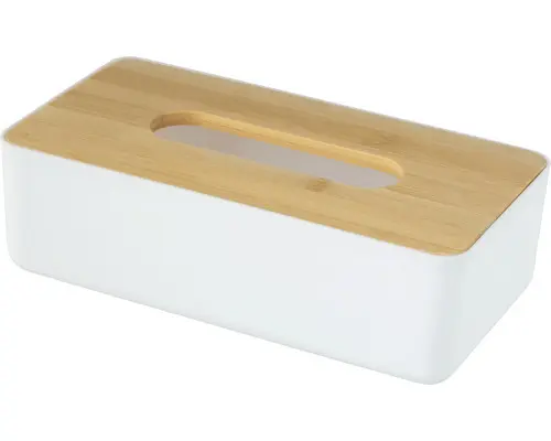Kosmetiktuchhalter Wenko Rotello Bambus weiß