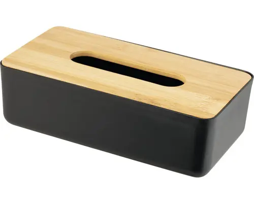 Kosmetiktuchhalter Wenko Rotello Bambus schwarz