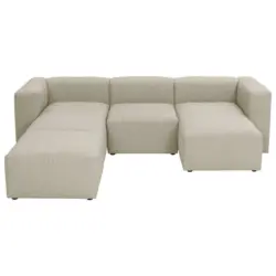 Wohnlandschaft in Flachgewebe Creme