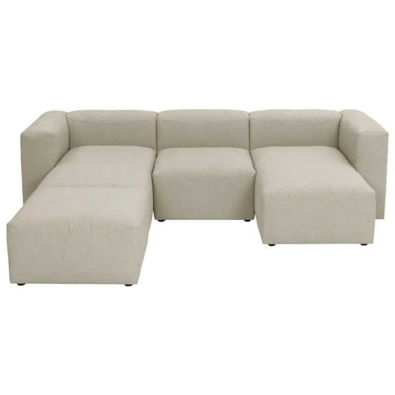 Wohnlandschaft in Flachgewebe Creme