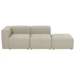 Ottomane in Flachgewebe Creme