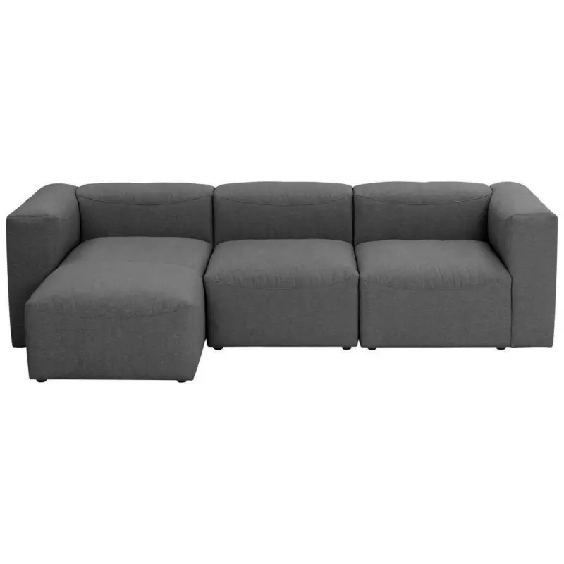 Ecksofa in Flachgewebe Anthrazit