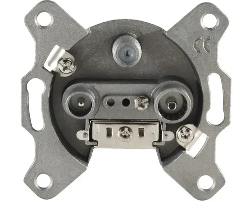 SAT / Satellit Antennendose BK+SAT, 3-fach, 1DB (15-95001) unterputz aluminium