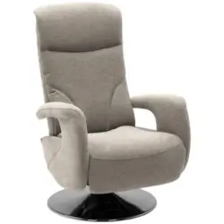 Relaxsessel in Textil Hellbraun