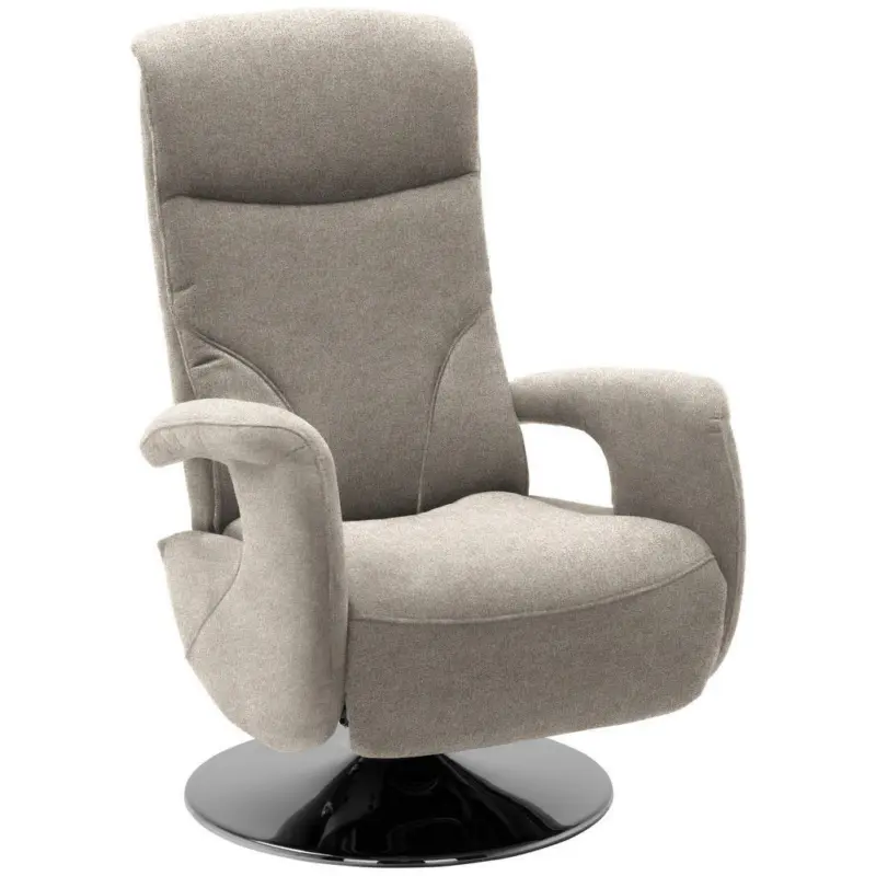 Relaxsessel in Textil Hellbraun