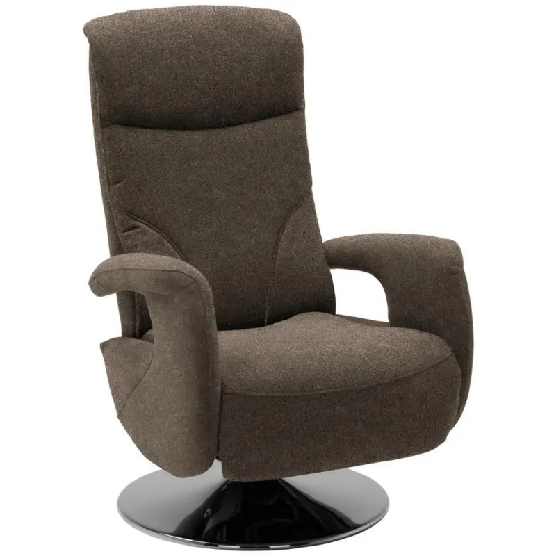 Relaxsessel in Textil Dunkelbraun