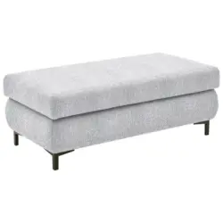 Hocker in Textil Hellgrau