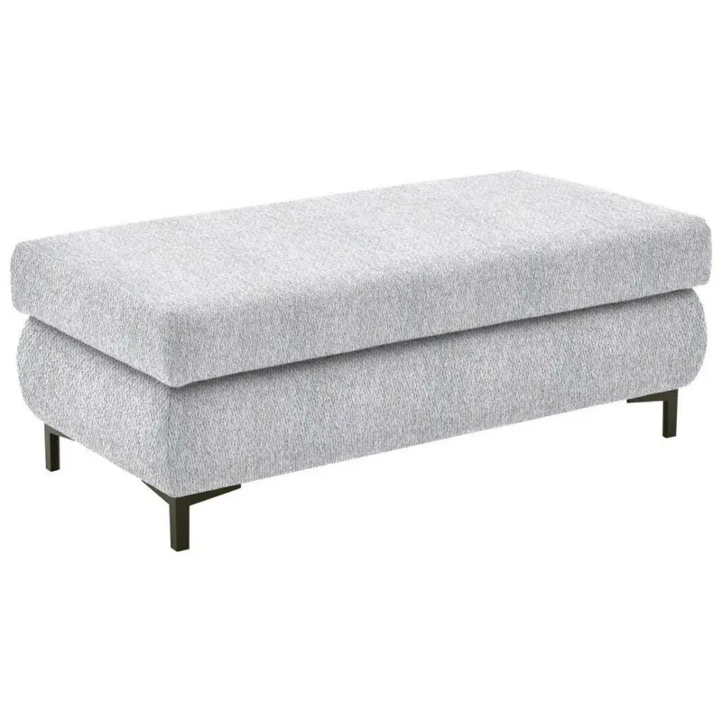 Hocker in Textil Hellgrau