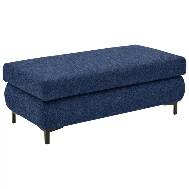 Hocker in Textil Blau