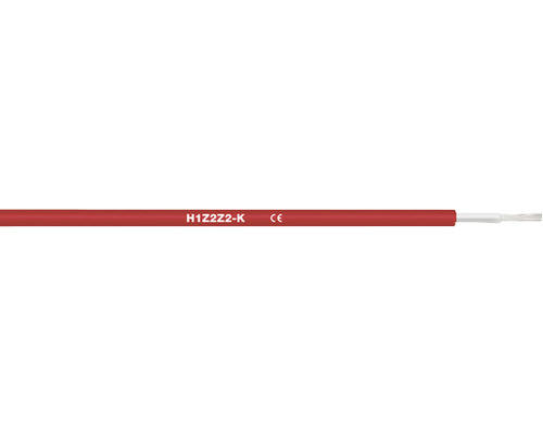 Solarleitung H1Z2Z2-K 1 x 6 mm² rot (Meterware)