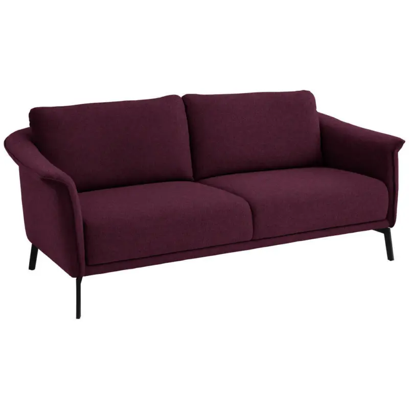 Dreisitzer-Sofa in Flachgewebe Beere