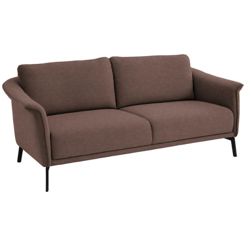 Dreisitzer-Sofa in Flachgewebe Kastanienfarben