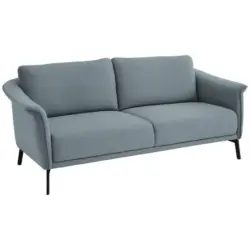 Dreisitzer-Sofa in Flachgewebe Blau