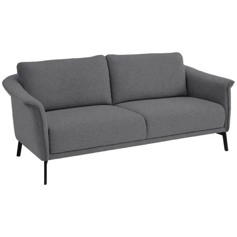 Dreisitzer-Sofa in Flachgewebe Grau