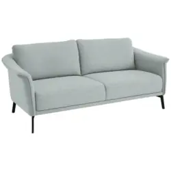 Dreisitzer-Sofa in Flachgewebe Hellblau