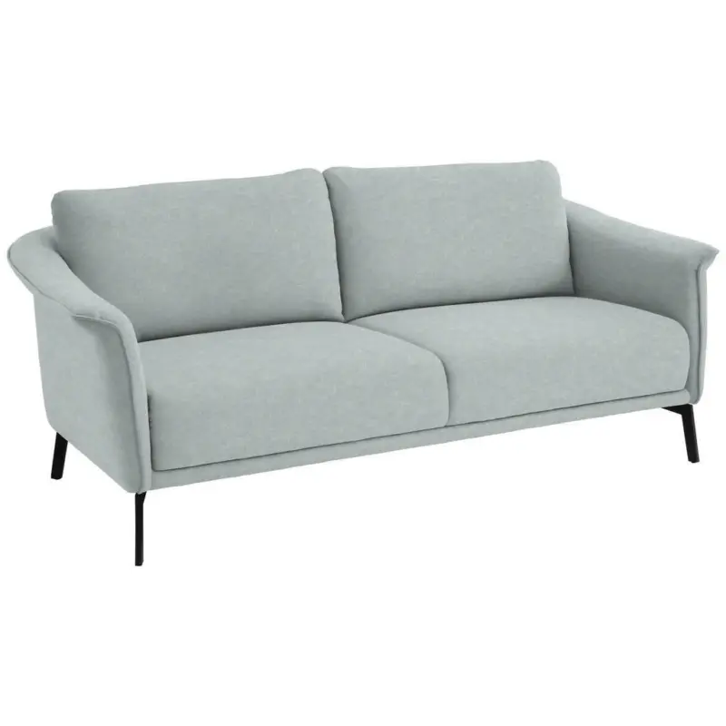 Dreisitzer-Sofa in Flachgewebe Hellblau