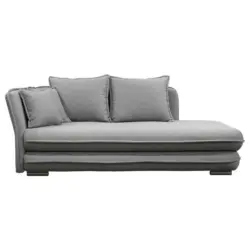 Liege in Flachgewebe Grau