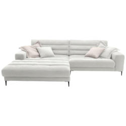 Ecksofa in Flachgewebe Creme