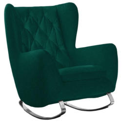 Chesterfield-Sessel in Velours Smaragdgrün
