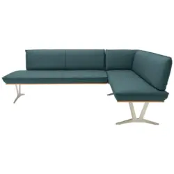 Eckbank 237/162 cm in Blau, Gr&uuml;n