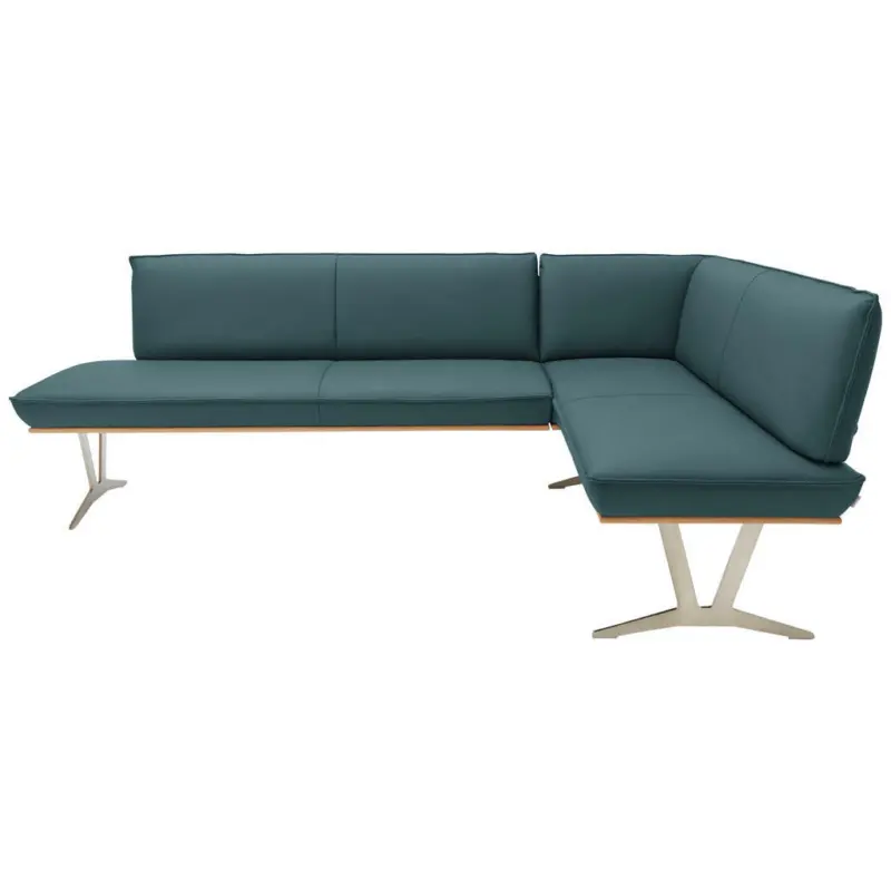 Eckbank 237/162 cm in Blau, Gr&uuml;n