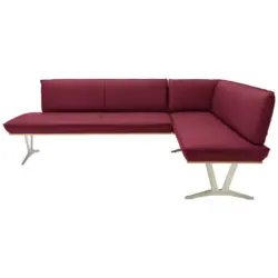Eckbank 237/162 cm in Weinrot