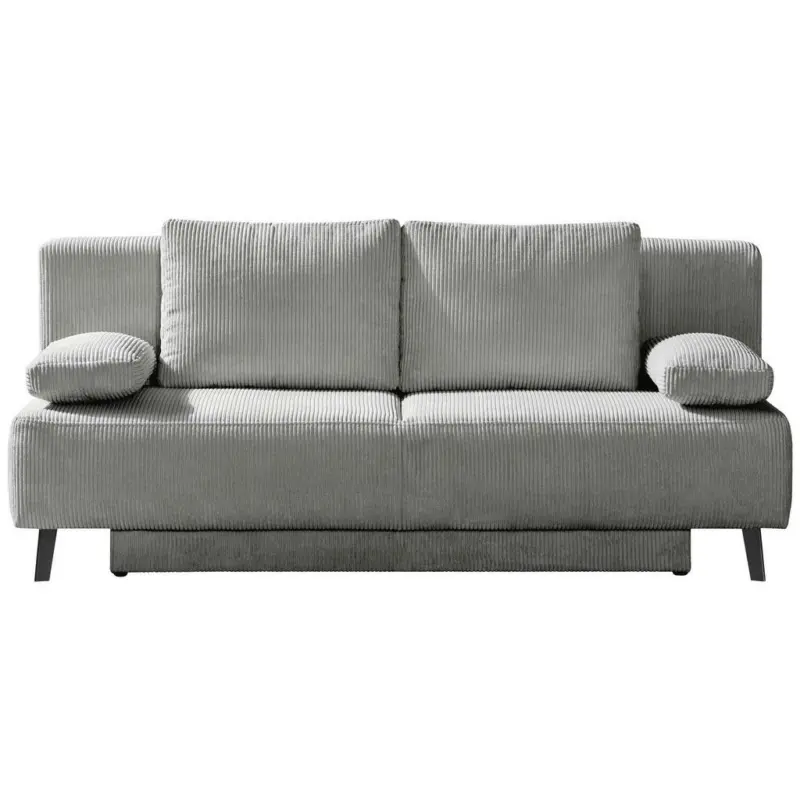 Schlafsofa in Kord Hellgrau