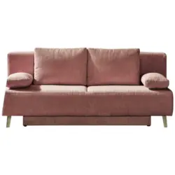 Schlafsofa in Kord Rosa