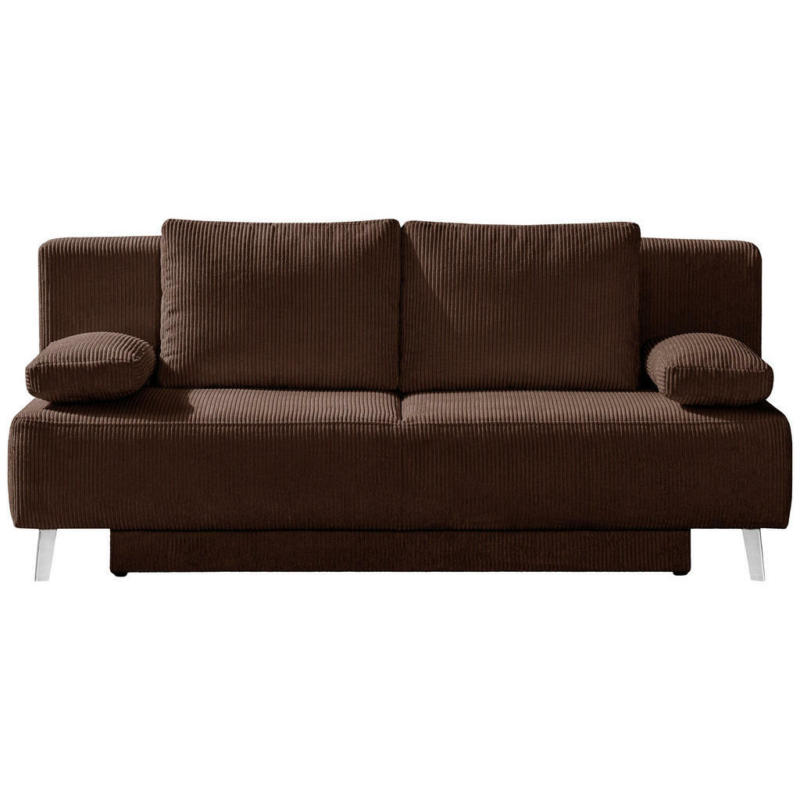 Schlafsofa in Kord Braun