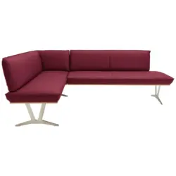 Eckbank 162/237 cm in Weinrot