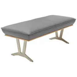 Hockerbank 130/49/54 cm in Grau