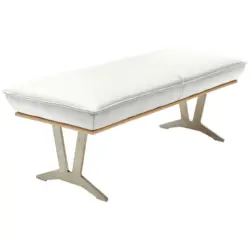 Hockerbank 130/49/54 cm in Weiß