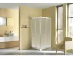 Hornbach Eckeinstieg mit Schiebetür Breuer Fara4 800-900x1850 mm Kunstglas weiß