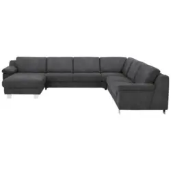 Wohnlandschaft in Mikrofaser Anthrazit