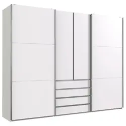 Schwebetürenschrank in Weiß
