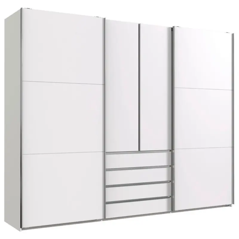 Schwebetürenschrank in Weiß