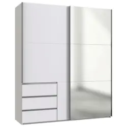 Schwebetürenschrank in Weiß