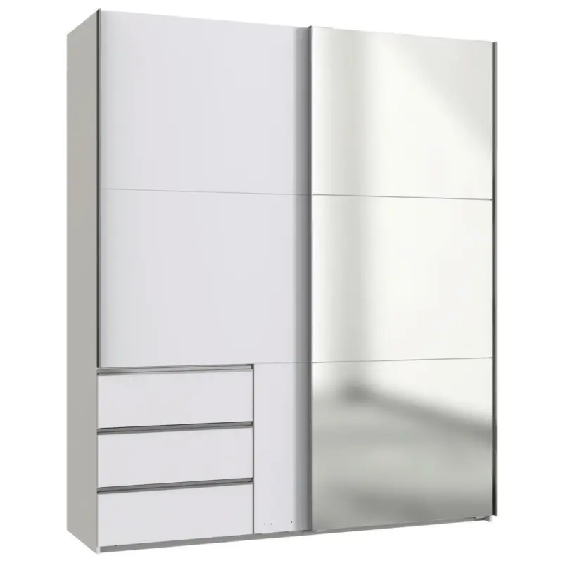 Schwebetürenschrank in Weiß