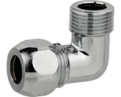 Winkelquetschverschraubung 1/2"x10mm chrom AG