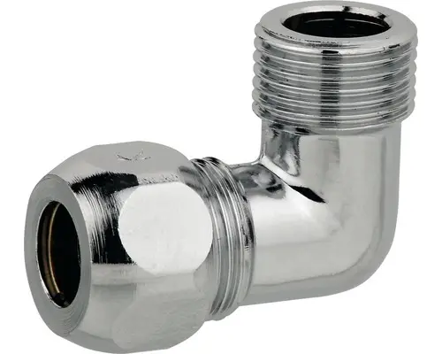 Winkelquetschverschraubung 1/2"x10mm chrom AG