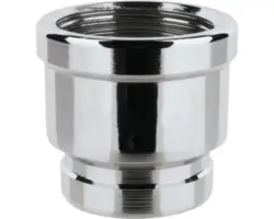 Muffe reduziert 3/8"x1/2" messing verchromt